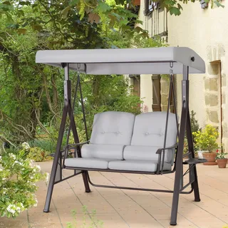 Outsunny Hollywoodschaukel Grau 2-Sitzer