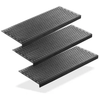 BigDean Stufenmatte 75 x 25 cm Schwarz