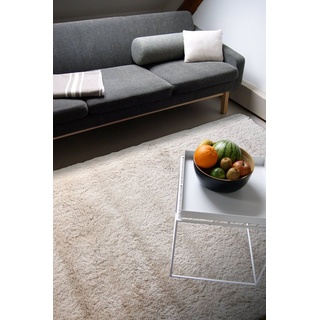 Hochflor-Teppich Delight, floor factory, quadratisch, Höhe: 25 mm beige quadratisch - 200 cm x 200 cm x 25 mm