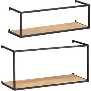 Wenko Wandregale-Set Geo braun 50,0/55,0 x 16,0/20,0 x 15,0/25,0 cm