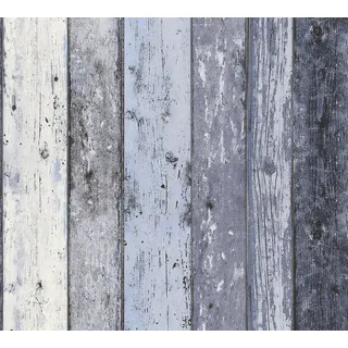 A.S. Création Best of Wood`n Stone 2nd Edition Vliestapete 53 cm x 1000 cm 0 g Blau