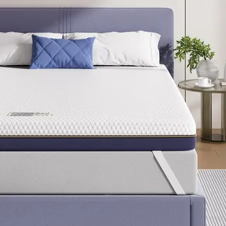 BedStory 10cm Topper 100x200, H3&H4 Gel Memory Foam Matratzentopper, Öko-TEX Zertifiziert Gelschaum Matratzentopper, geeignet für diejenigen, die einen härteren Topper bevorzugen