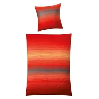 KLEINE WOLKE Chicago paprika 135 x 200 cm + 80 x 80 cm