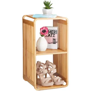 Relaxdays Beistellregal braun 33,0 x 33,0 x 64,7 cm, 1 St.