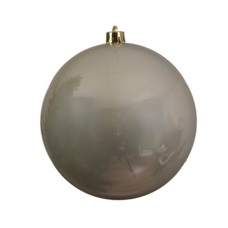 Decoris season decorations Weihnachtsbaumkugel, Weihnachtskugel XXL Kunststoff 20cm - Perle glänzend weiß