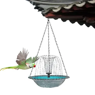 Solar Vogeltränke,Hängende Schale | Solarbetriebener Vogeltränke-Springbrunnen mit integrierter Wasserpumpe,für Terrasse, Balkon, Garten, Hof und