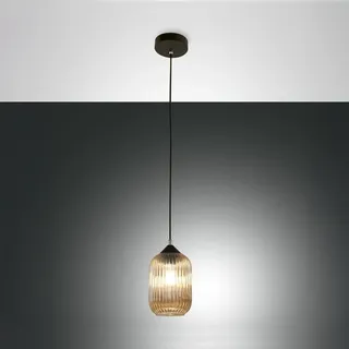 Fabas Luce Aston 1-flg. E27 40W 40 cm Riffeloptik/Gold