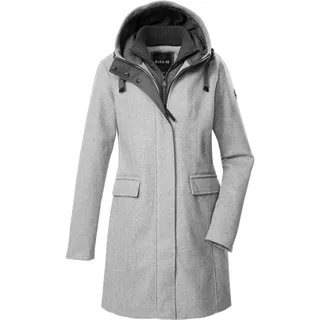 G.I.G.A. DX Damen Parka/Wollmantel mit Kapuze und abzippbarem Gilet GW 19 WMN PRK, graumelange, 46, 43351-000