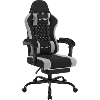 Woltu Gaming Stuhl Netzstoff Schwarz