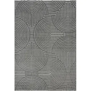 Novel Outdoorteppich Berlin, Grau, Textil, Boho, rechteckig, 60x110 cm, für Fußbodenheizung geeignet, schmutzabweisend, Hausstauballergiker pflegeleicht, Teppiche & Böden, Teppiche, Outdoorteppiche