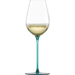 Champagnerglas EISCH "INSPIRE SENSISPLUS" Trinkgefäße Gr. Ø 7,9 cm x 24,2 cm, 400 ml, 2 tlg., blau (aqua) Kristallgläser die Veredelung der Stiele erfolgt in Handarbeit, 400 ml, 2-teilig