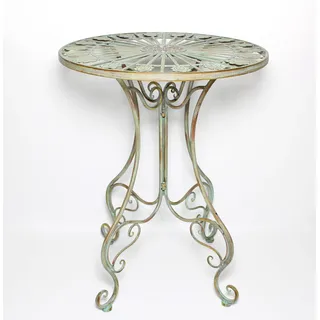 FRANK FLECHTWAREN Kleiner Tisch, Tisch Pfauenauge, Gartentisch, Bistrotisch, Beistelltisch Ø 58 x 74 cm gleich mitbestellen, passender Stuhl Best. B01D8C5NWQ