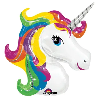 amscan® Unicorn SuperShape Folienballon 83 cm x 73 cm mehrfarbig