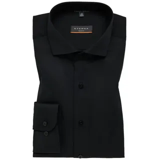 Eterna Langarmhemd Schwarz 43