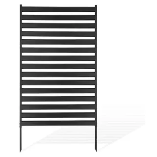 Vevor Paravent 95,5x183 cm, Raumteiler aus Metall, Trennwand mit Erdspieße, Sichtschutz, Raumtrenner, Dekorative Sichtschutzwand, Ideal für Garten, Terrasse, Hof, Balkon, Schwarz