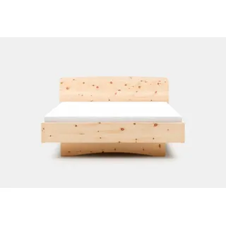 Natur24 Einzelbett Victoria Lux Bett 140 x 200 cm Zirbe Natur Unbehandelt braun