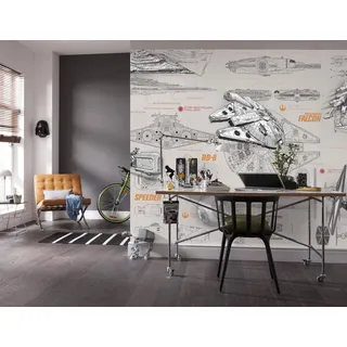 KOMAR Fototapete Star Wars Blueprints 368 cm x 254 cm