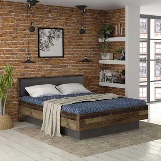 Forte CLIF 160 x 200 cm Braun/Grau