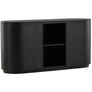Livetastic Sideboard 160 x 80 x 48 cm Schwarz