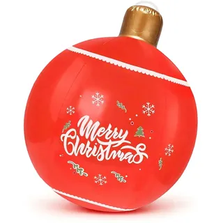 Aufblasbare Weihnachtskugeln, Bälle Aufblasbare Weihnachtskugel Ornamente | 66 cm Groß Weihnachtskugeln Outdoor Aufblasbar PVC, Aufblasbare Weihnachtsdeko, Aufhängbar, für Außenhöfe und Schneefelder