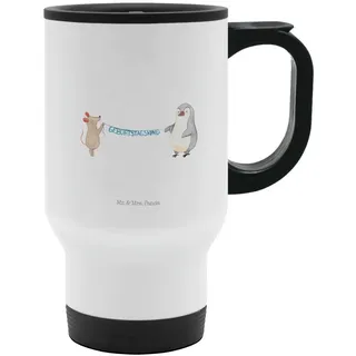 Mr. & Mrs. Panda Thermobecher Maus Pinguin Geburtstag, thermosbecher, Weiß, Thermobecher, Geburtsta, Edelstahl, Thermobecher Für Kaffee Geburtstagskind Thermobecher weiß