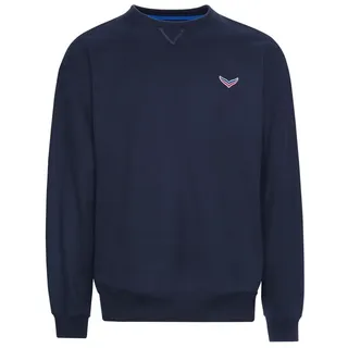 Sweatshirt TRIGEMA "TRIGEMA Oversized mit Logo-Patch" Gr. XXL, blau (navy) Damen Sweatshirts Sweats