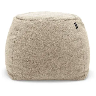 freistil - 173 Pouf (Teddy Edition), Ø 55 cm, steingrau (6532)