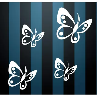 HR-WERBEDESIGN Auto Aufkleber Hibiskus Blumen Schmetterlinge Hawaii WANDTATTOO XXX Wandsticker