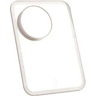 StylPro Schminkspiegel mit magnetischem 10x Vergrößerungsspiegel Wiederaufladbare dimmbare LED-Leuchten mit Touchscreen-Taste Verstellbarer Ständer Weiche Luxus-Reisetasche USB-Ladekabel