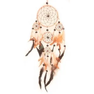 Kleiner Traumfänger - Dreamcatcher Ø 9 cm & 4 x klein, (Braun)