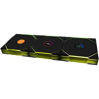 Lian Li UNI FAN TL Wireless LCD Lüfter, ARGB, PWM, 3er-Pack inkl. Controller PC-Gehäuse-Lüfter Schwarz