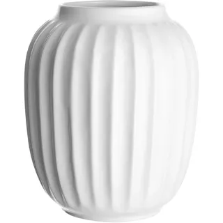 BUTLERS Blumenvase LIV weiße Keramik bauchige Vase Ø16,5cm 20cm hoch | Vintage Deko-Vase für Pampasgras und Trockenblumen | Vase für Tischdeko oder als Buchvase