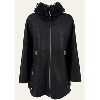 Shearling Jacke aus Lammfell mit stilvollem Curly-Kragen - Größe: L - L