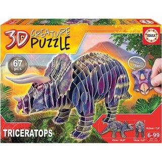 Educa - 3D Triceratops 67 Teile Puzzle