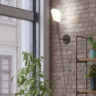 Rustikale Wand Fackel Beleuchtung Glas Lampe Leuchte Landhaus Stil Strahler