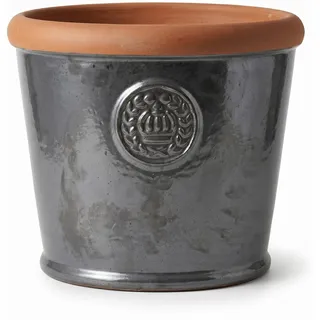 Pflanzkübel Provence Anthrazit Ø 36 cm Keramik Frostfest Handarbeit