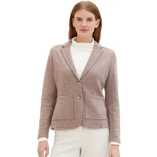 TOM TAILOR Damen Basic Cosy Blazer mit Taschen , dusty lilac melange, L - L