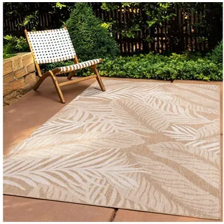 TaraCarpet Teppich Tara Carpet Columbia-Fashion Plant In & Outdoor auch für die Küche, rechteckig, Höhe: 5 mm, Balkon Terrasse Wintergarten Plant natur creme Esszimmer 300x400 beige 300 cm x 400 cm x 5 mm