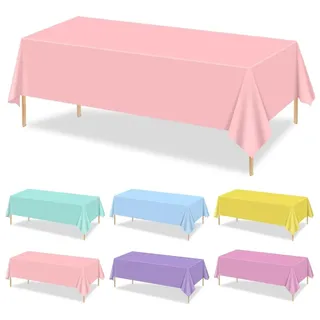 Set mit 12 Tischdecken in Pastellfarben für Partys