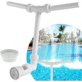 Wasserbrunnen Dual Spray Einstellbarer Pool Wasserfall 50 * 19 * 39cm Brunnen mit Adapter Belüfter Sehr langlebig Poolbrunnen-Zubehör Wasserfall-Sprüher für Über Inground Spa Kühles Warmes Wasser Tem
