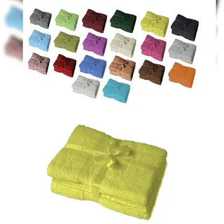 EXKLUSIV HEIMTEXTIL Handtuchserie Badetuch 100 x 150 cm gelb 2 St.