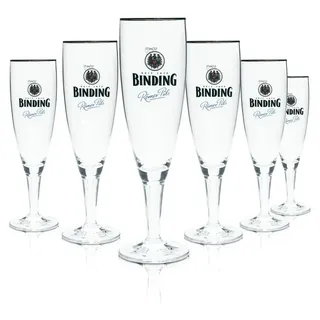 6x Binding Glas 0,3l Bier Pokal Tulpe Römer Pils Goldrand Gläser Brauerei Gastro - Transparent