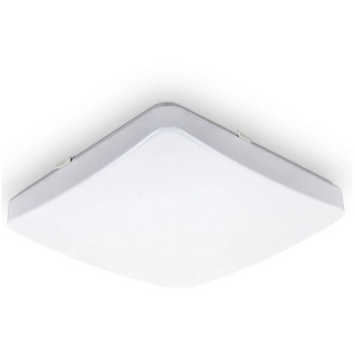B.K.Licht LED Deckenleuchte Weiß eckig 27x27cm 12W 1200lm, LED fest integriert, warmweiß 3000K