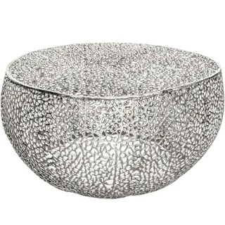 Riess-Ambiente Abstract Leaf Silber Metall 80 x 41 cm