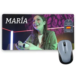LolaPix Mauspad Personalisiert. Gaming Mauspad Selbst Gestalten. Custom Mousepad mit Foto. Ergonomisches Mousepad Personalisiert Schreibtischunterlage Personalisiert 60x35cm 2mm RECHTECKIG XL