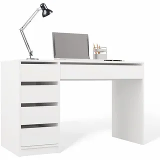Topeshop Schreibtisch 120 cm Weiß