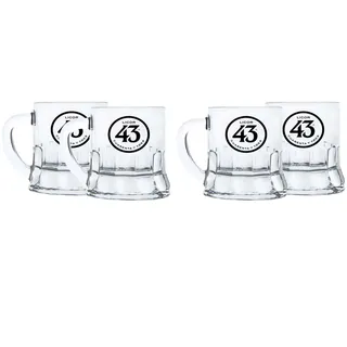 Licor 43 Minibeer Acryl Glas 4er Set Shotglas Pinnchen Likör Liquor 43er Kunststoff