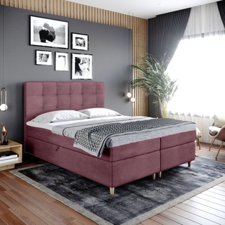 Boxspringbett Doppelbett DANTE – 120x200cm Bett mit Bonellmatratze, mit Bettkasten für Bettwäsche und Topper. EIN Bett mit einem klassischen, k...