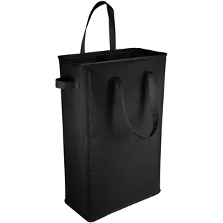 IHOMAGIC Schmal Wäschekorb mit Griff, Stabiler Faltbarer Wäschesammler – Dünner Wäschebehälter für Schmutzwäsche, Afbewahrungsbeutel für Kleidung Spielzeug 45L, 39x19x60CM Schwarz