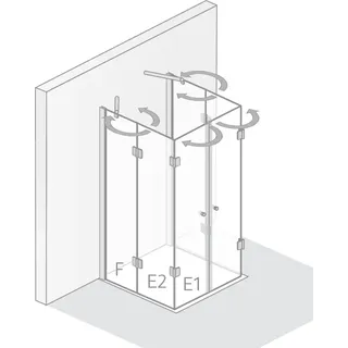 HSK Aperto U-Kabine pendelbar 281901x